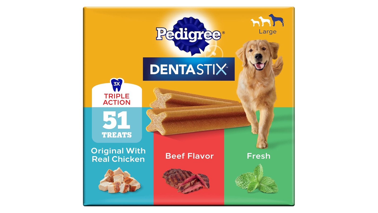 Pedigree DENTASTIX Triple Action card
