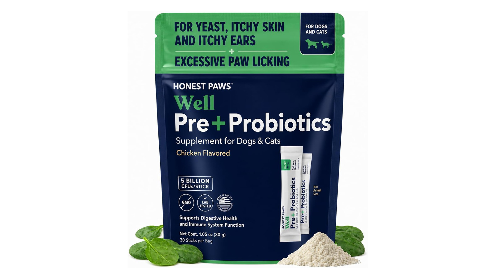 Honest Paws Well Pre+Probiotics card